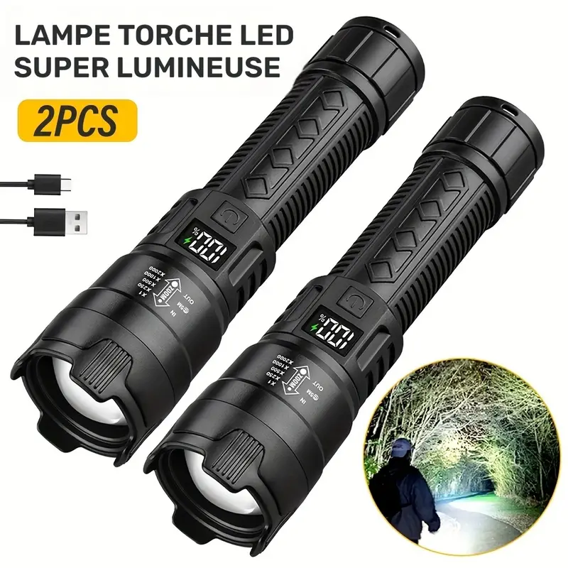 lampes LED rechargeables avec stroboscope – Image 7